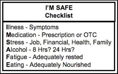 I'm Safe Checklist